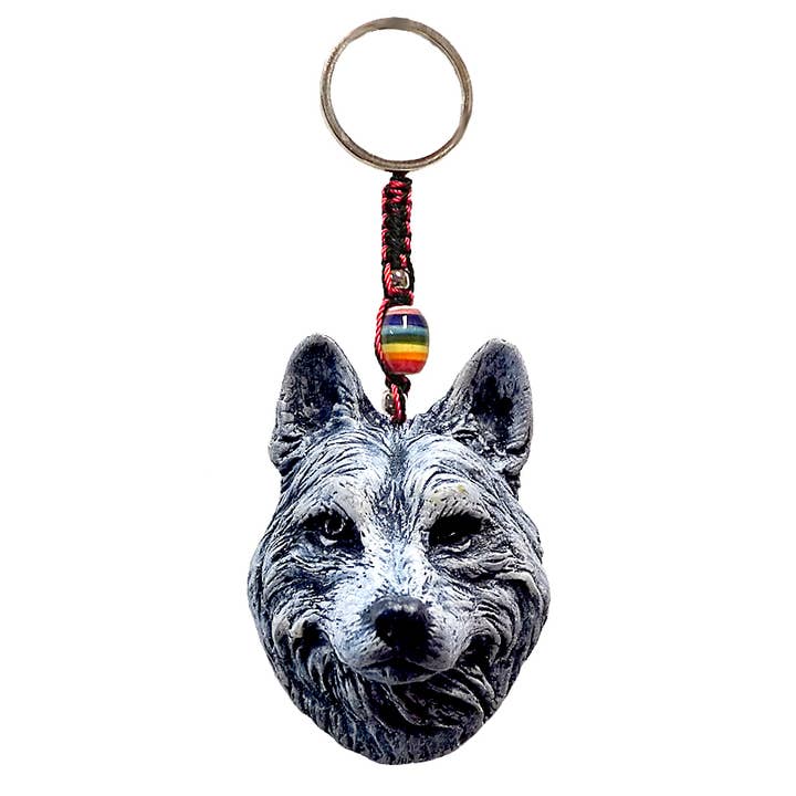 Pichincha - Wholesale Keychain - Unisex - Basenji Dog Head Durepox Resin Figurine Keychain