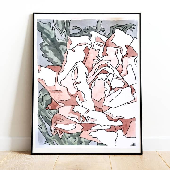 Rose - Reproduction watercolor painting for wholesale by Hannah Guthrie Designs