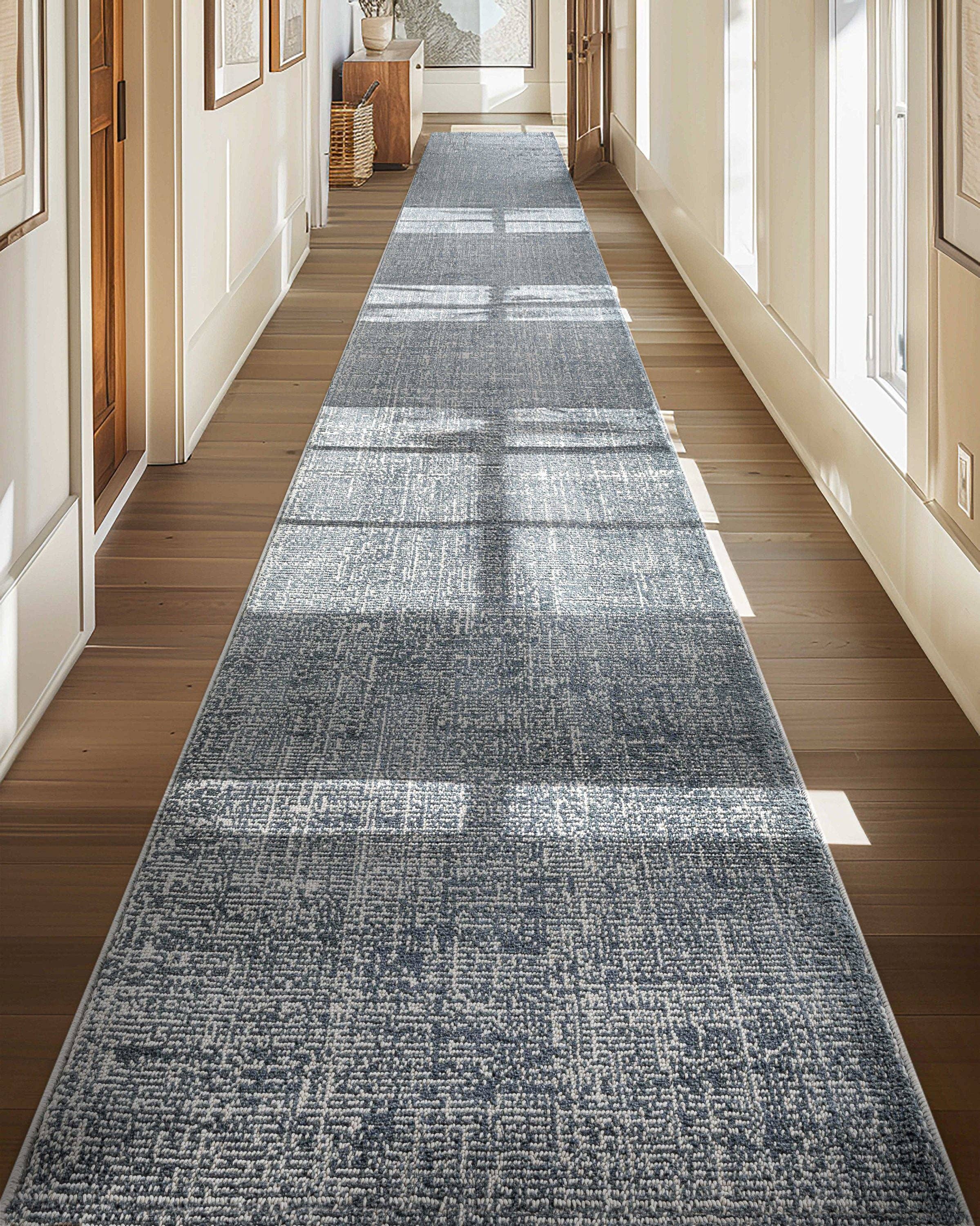 Well Woven - Wholesale Runner Rug - Custom Size Hall Stair Runner Como Dark Blue Choose Length3