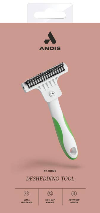 Pet Palette Distribution - Wholesale Pet Grooming Tool - Dog - Andis Deshedding Tool - Green/White - VBL