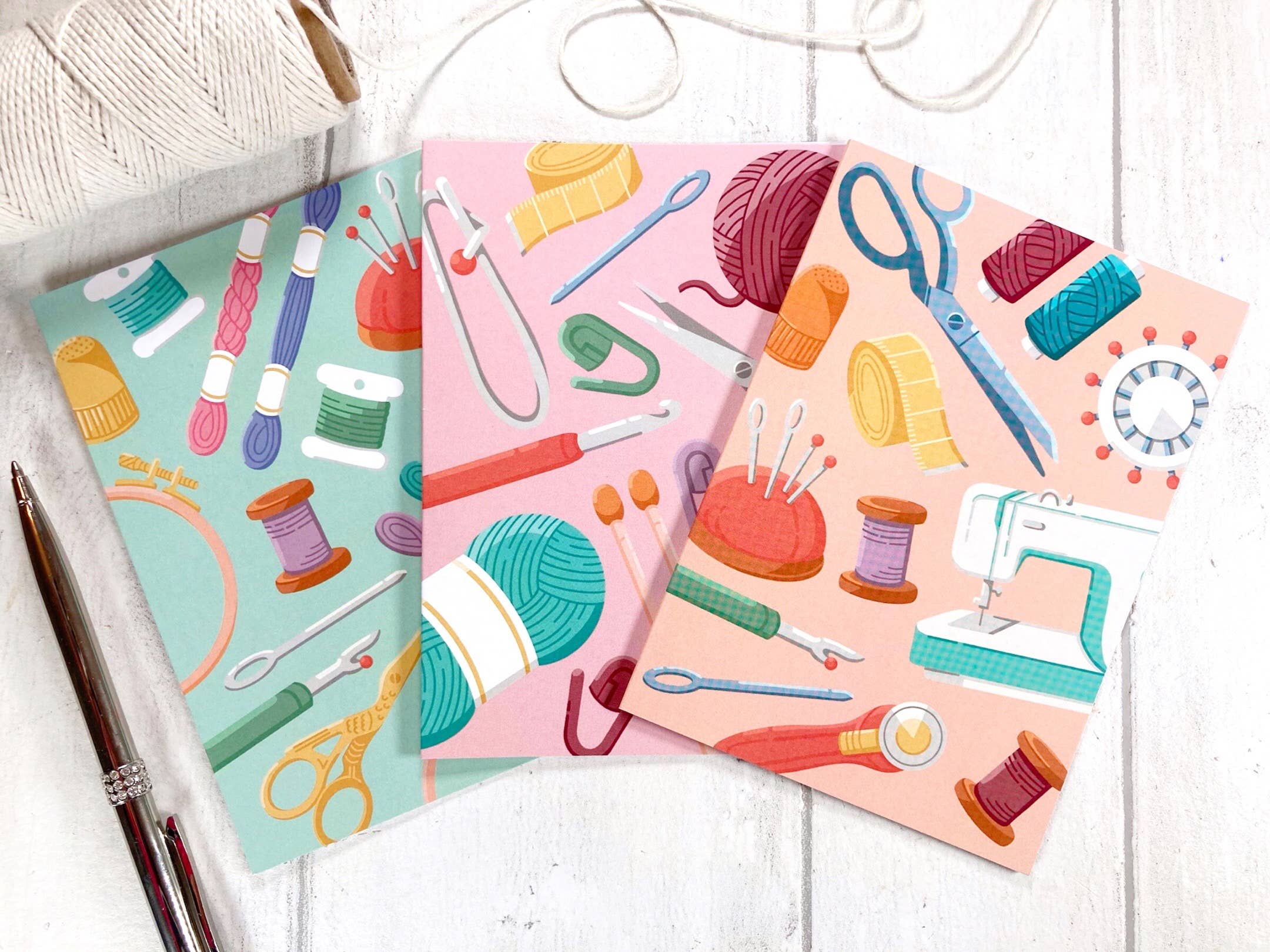 Little Green Stitches - Vente Carte de vœux classique - Carte de vœux Needlecraft, carte brodée et brodée au point de croix3