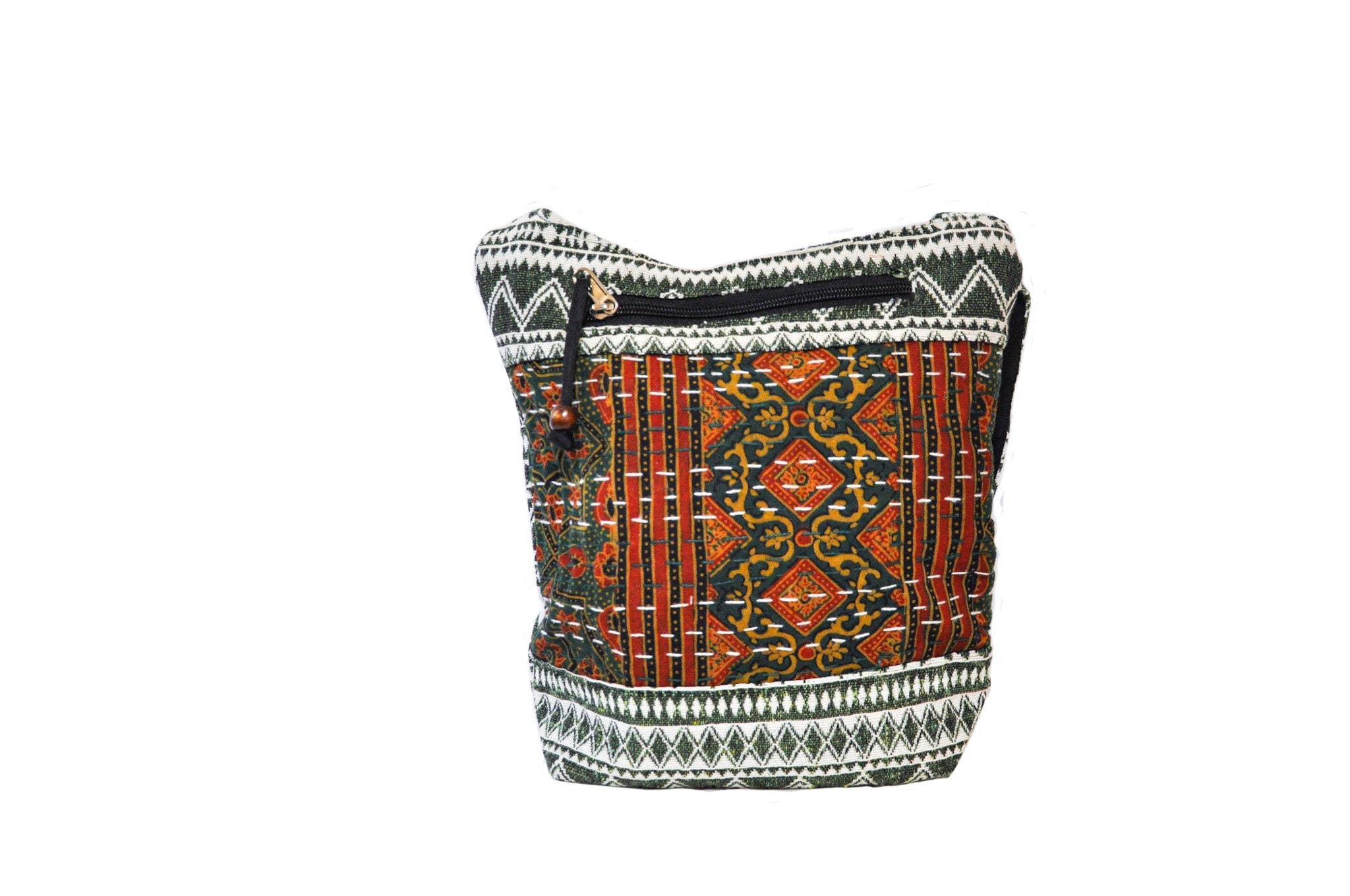 Zumki - Wholesale Crossbody Bag - Women's - Holly Cotton Kantha Stitch Crossbody0