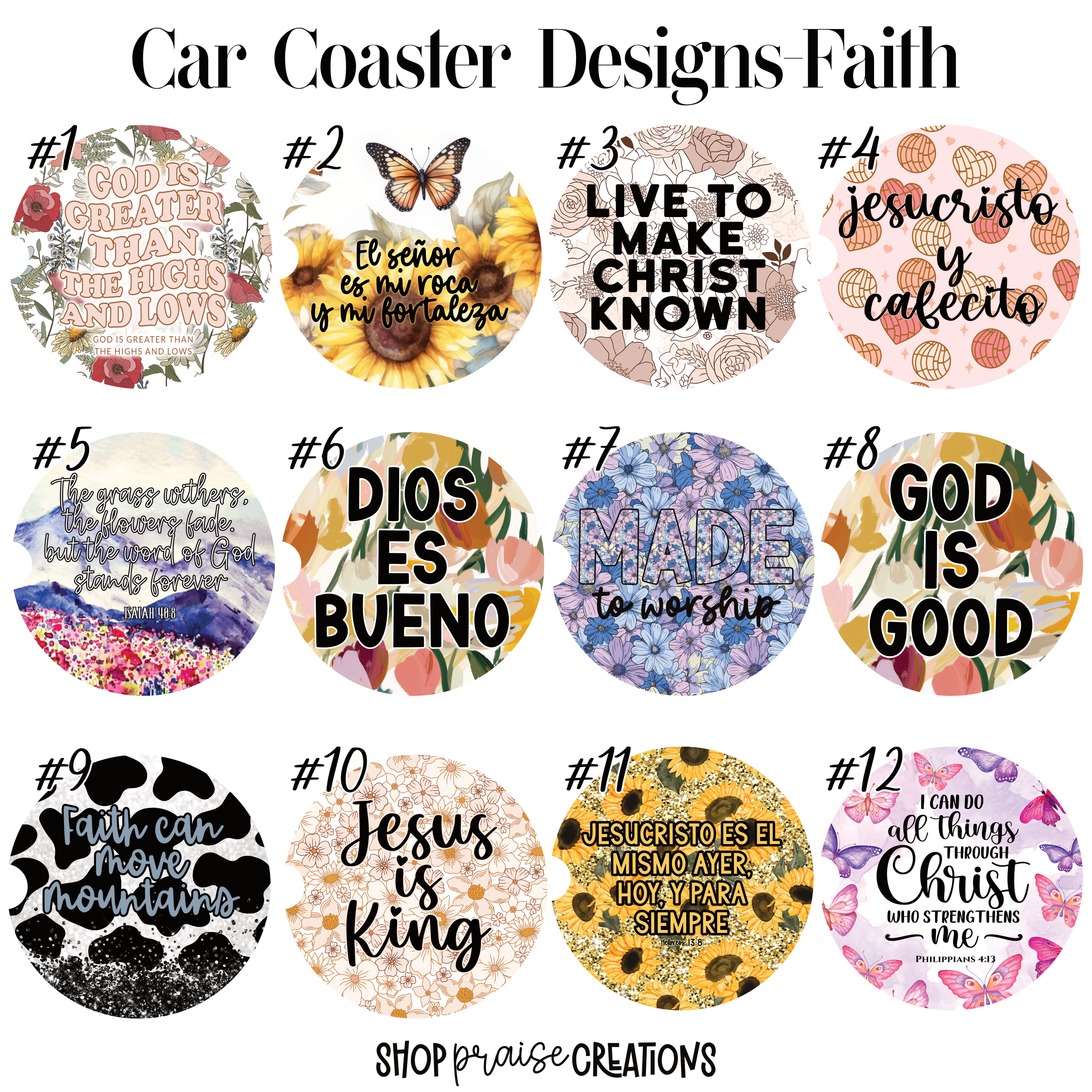 Shop Praise Creations – wholesale Car coaster – women's – Christian Car Coasters, Christian Accessories4