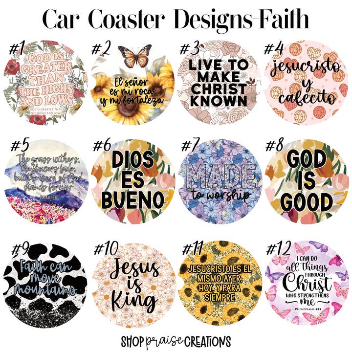 Shop Praise Creations – wholesale Car coaster – women's – Christian Car Coasters, Christian Accessories4