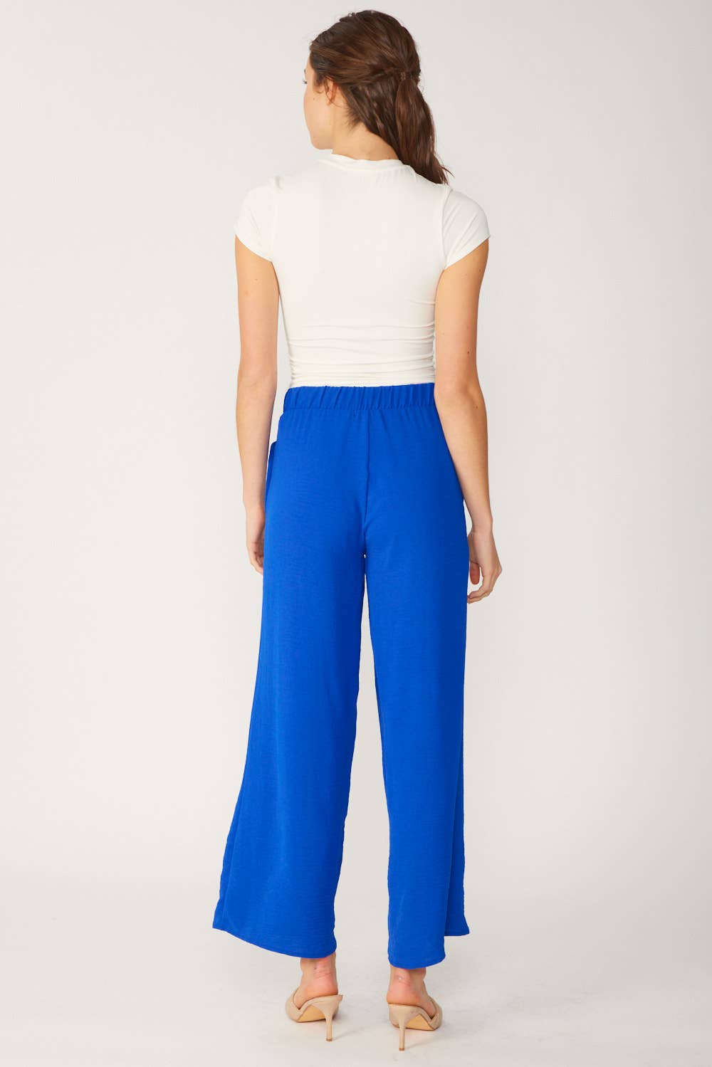 FSL Apparel - Vente Pantalon – femme - SP7036 - PANTALON À ENFILER UNI FLUIDE À JAMBE LARGE1