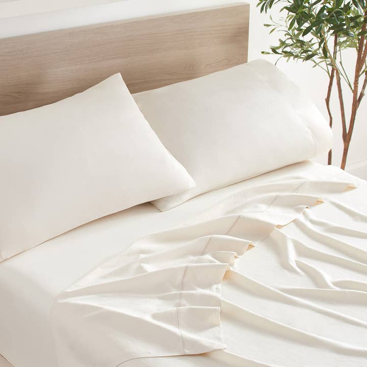 Arkwright Home - Wholesale Sheet Set - Linen and Eucalyptus Lyocell Sheet Set, Size & Color Options13