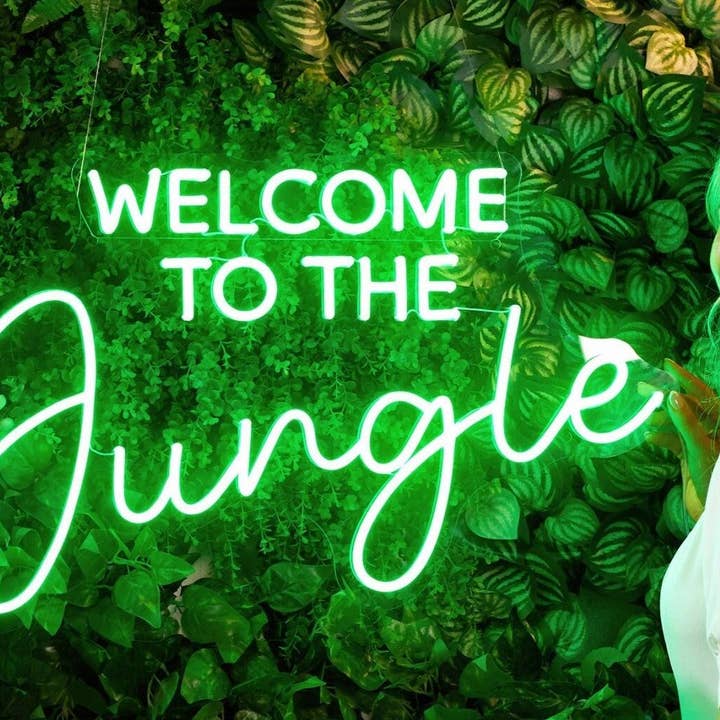 Welcome to The Jungle Neon Sign 4 for wholesale by Aoos Custom