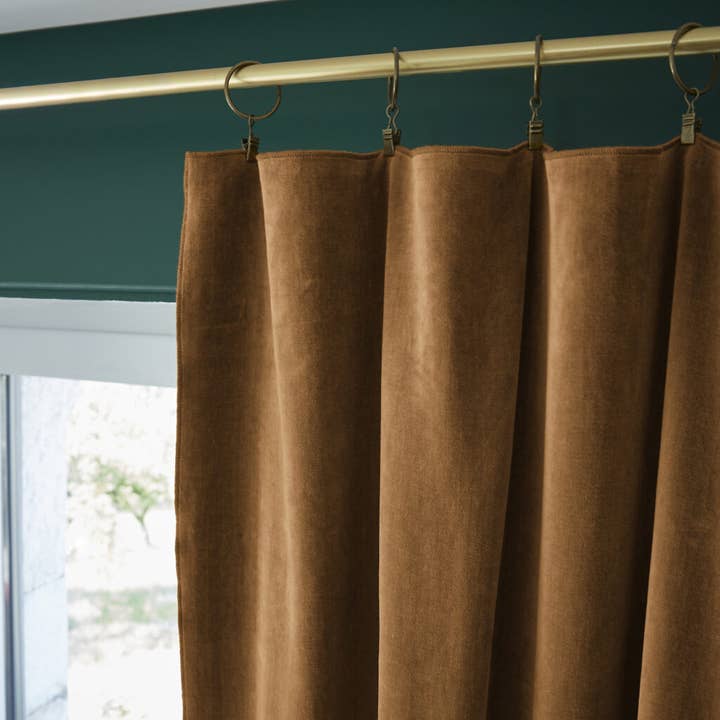 CURTAIN 140 x 270 cm CESAR Camel for wholesale by L'effet Papillon