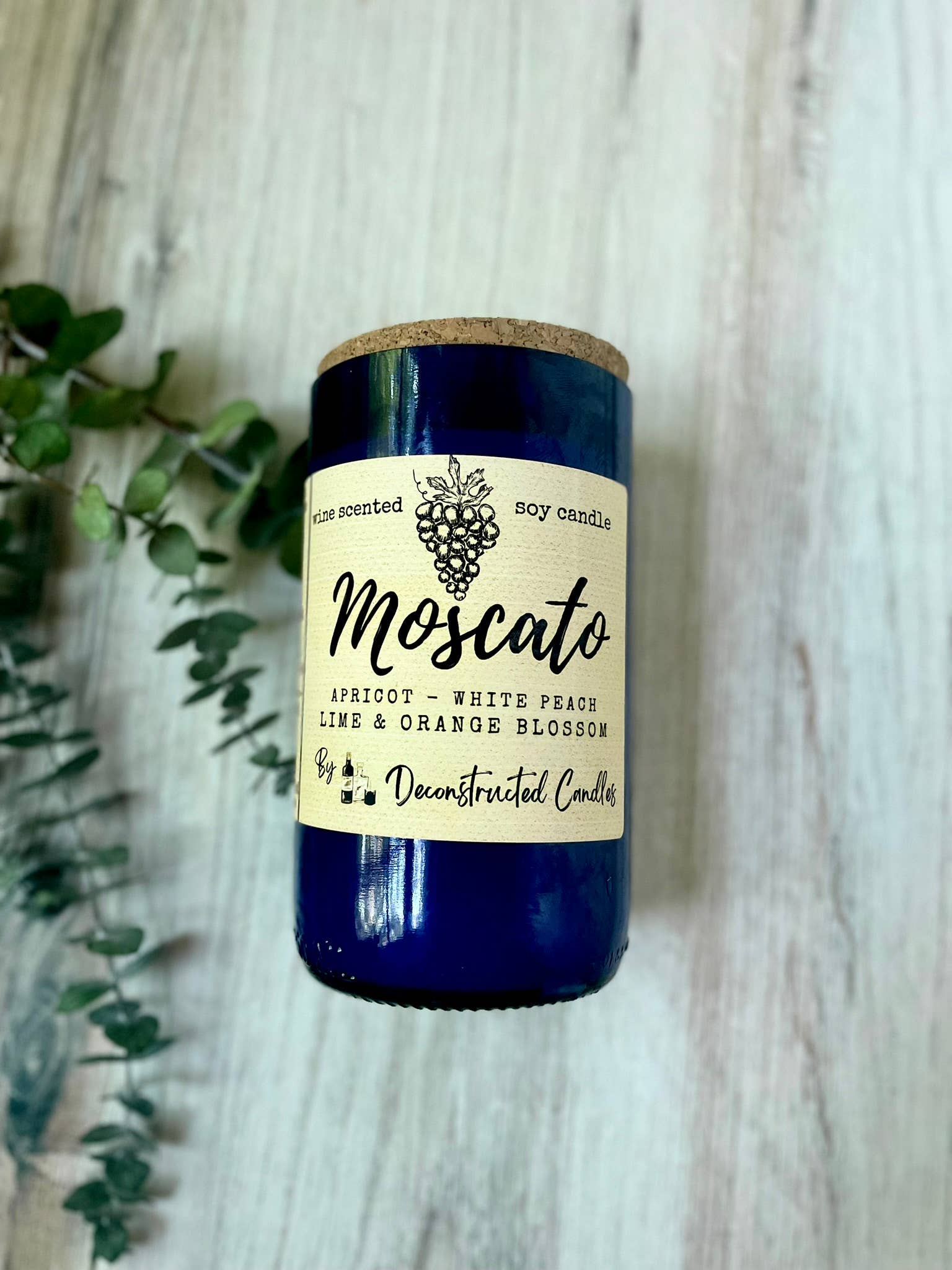 deconstructed candles – Engroshandel Glaslys – Vinflaskelys Korktop duftende af Wine Expert Soy Wax25