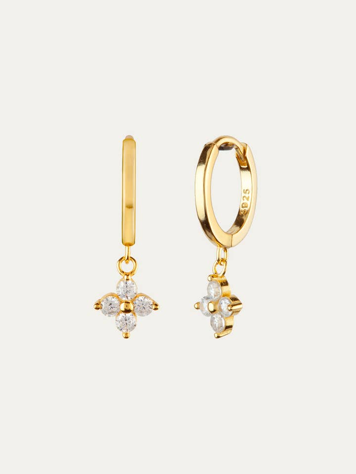 Béatrice Guld øreringe for engroshandel hos FLOR DE MENTA JEWELRY