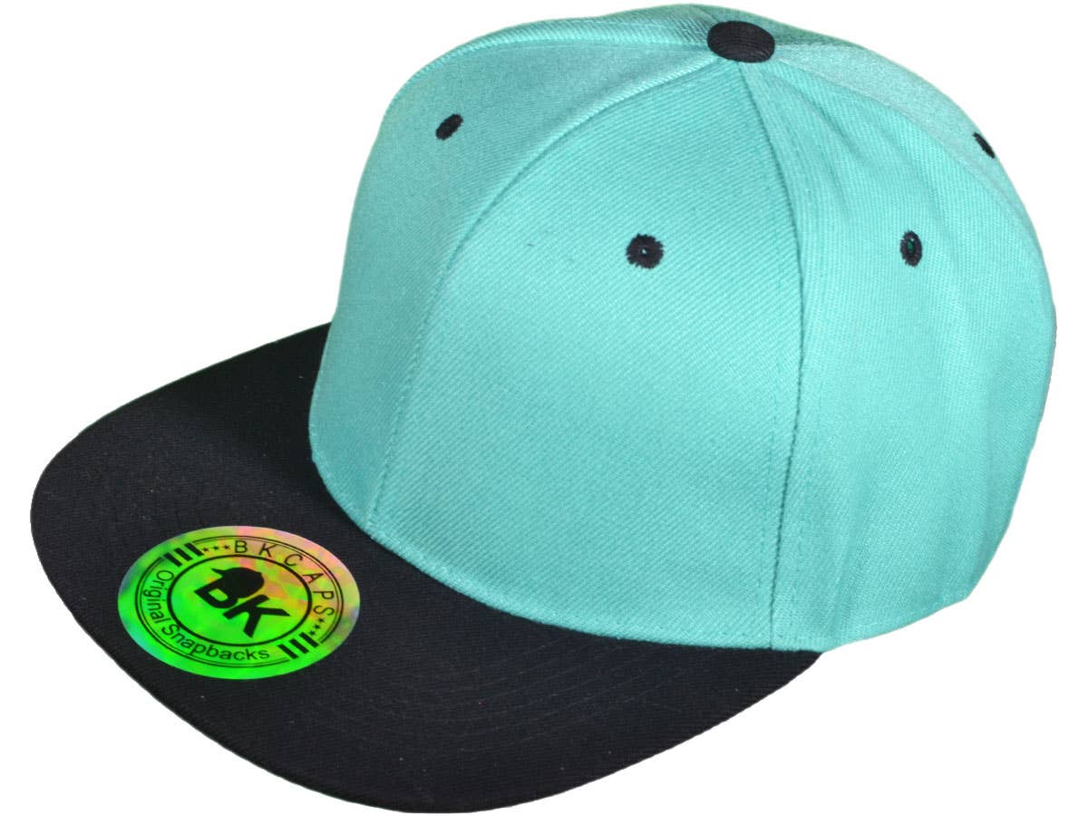 Buck Wholesale - Wholesale Flat Brim Cap - Unisex - Blank Snapback Hats - BK Caps Flat Bill Plain Vintage10