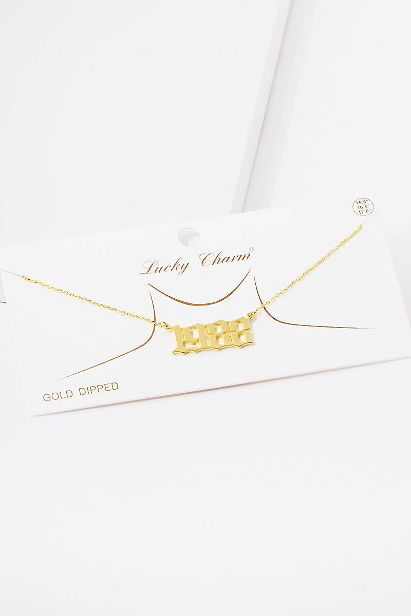 OHBOOBA DESIGN - Wholesale Pendant/Charm Necklace - Gold Plated Birth Year Necklace16