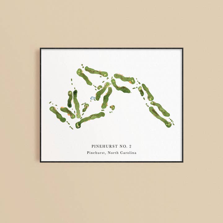 Pinehurst No. 2 Golfklub Print for engroshandel hos ally aiken design
