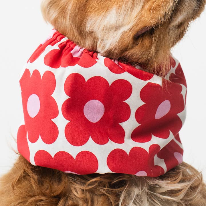Lou and co. - Wholesale Pet Snood - Dog - Dog Snood Retro Flowers0