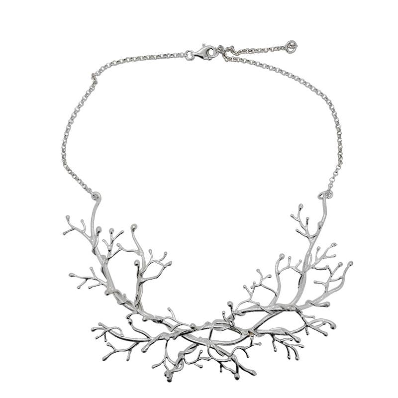 Amberman – wholesale Link & chain necklace – Tree Sterling Silver Necklace1
