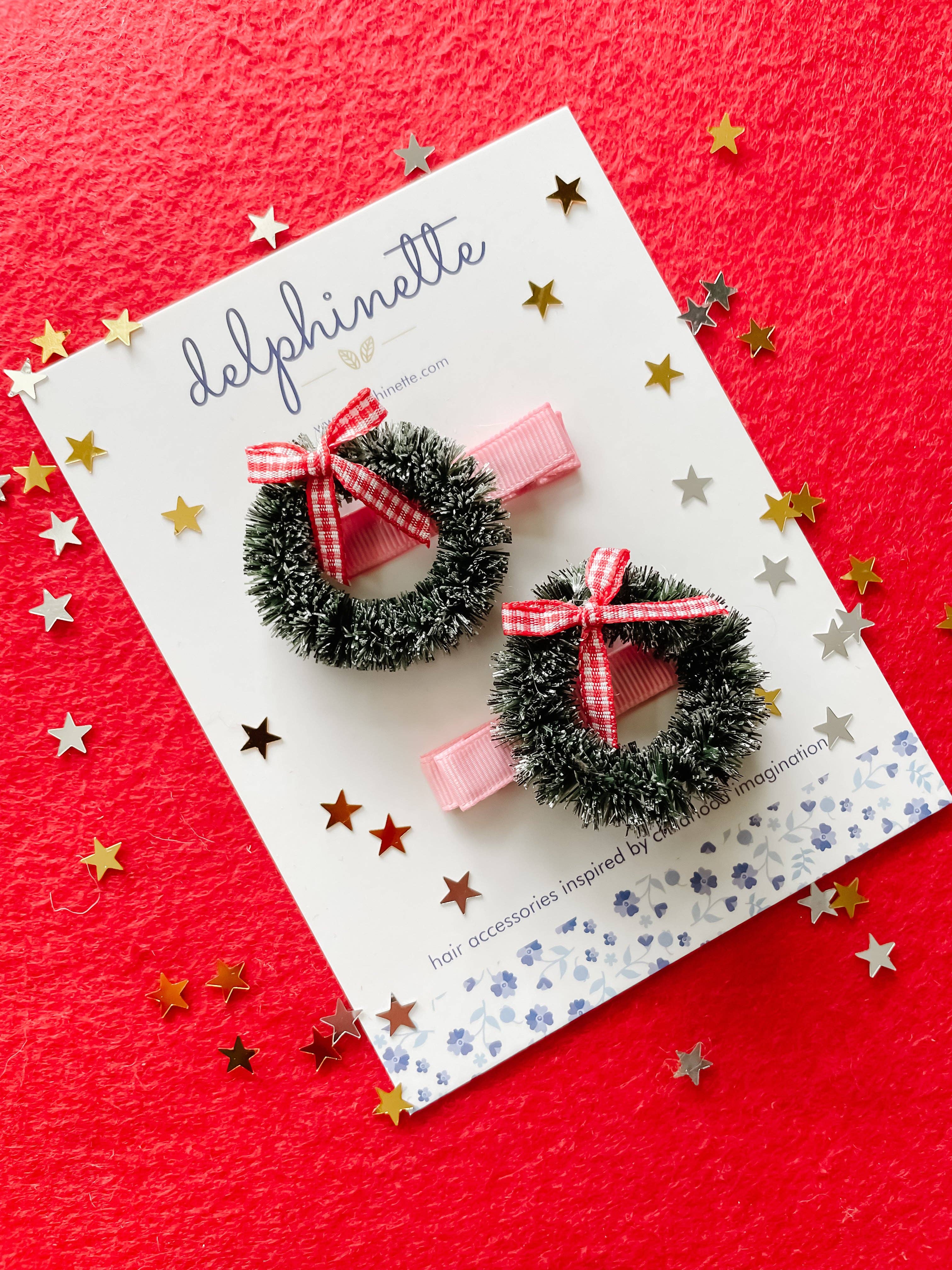 delphinette - Wholesale Hair Clip - Kids - Christmas Wreath Hair Clip Set2