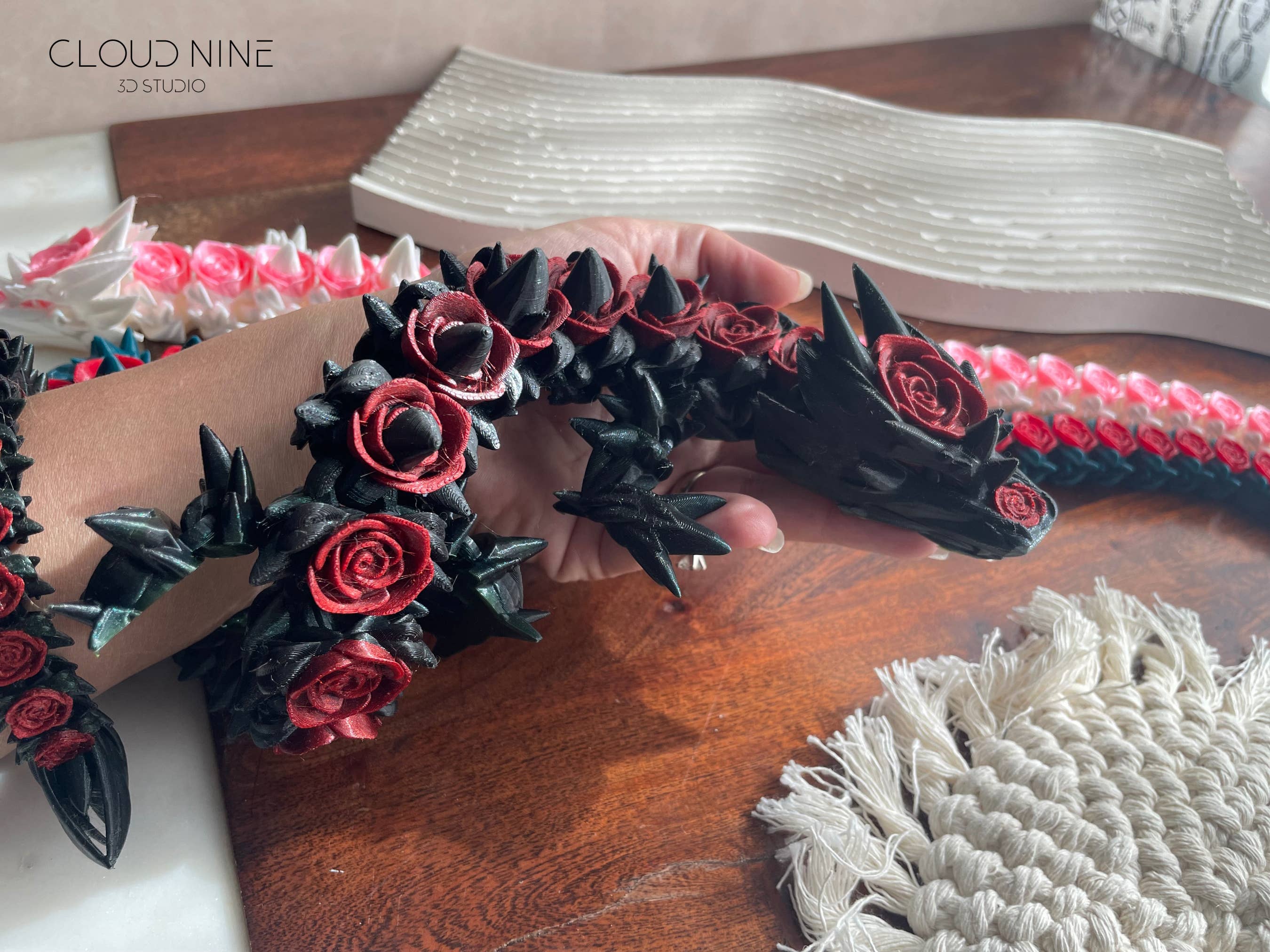 Cloud Nine 3d Studio - Wholesale Decorative Figurine - Articulated Rose Dragon1