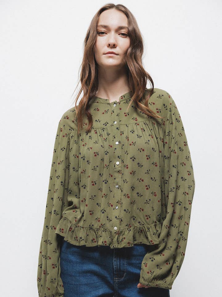 Floral Print Blouse (416681-188) for wholesale by Lanidor