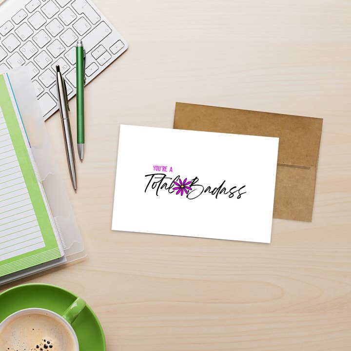 Kevin & Kaia - Wholesale Everyday Greeting Card - You're a Total Badass- Greeting Card2