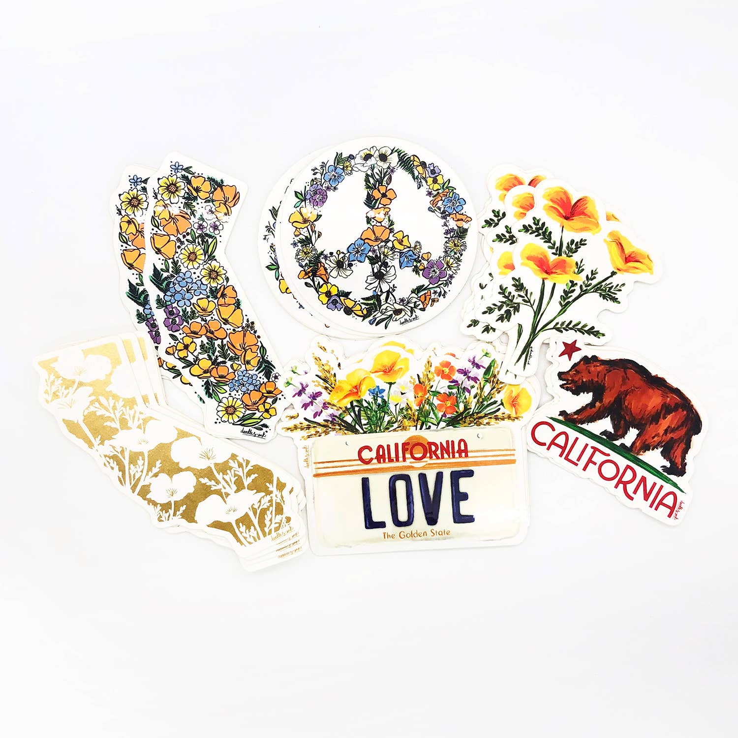 doodles.ink. - Wholesale Sticker - California Love License Plate Sticker1
