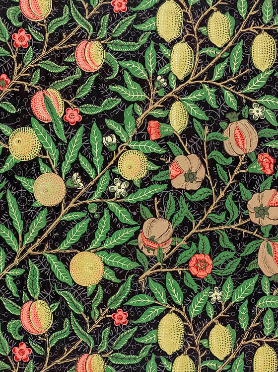 Frugtmønster af William Morris, 1862 - Indpakningspapir for engroshandel hos Flashback Shop
