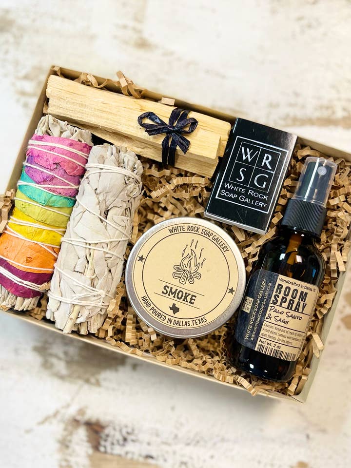 Sage & Room Spray Gift Set for wholesale by White Rock Soap Gallery