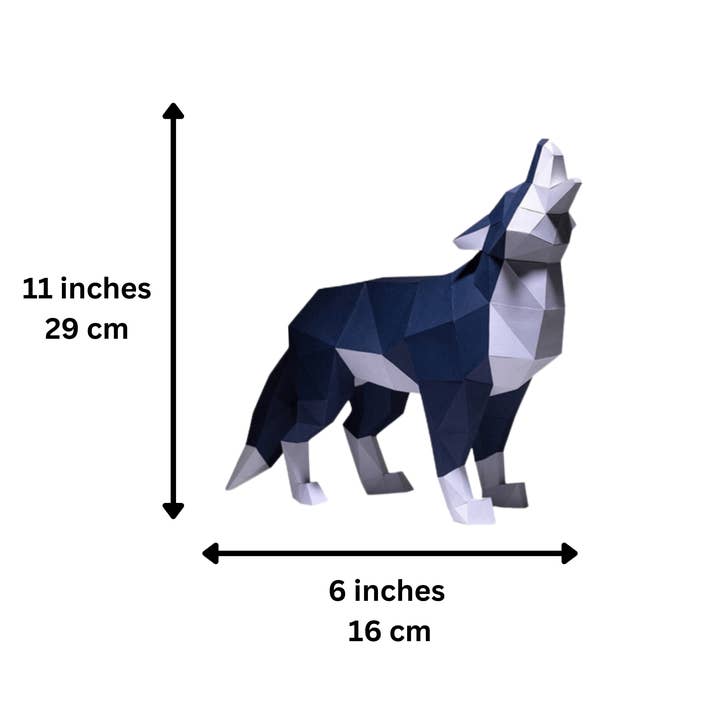 PAPERCRAFT WORLD - Wholesale DIY Craft Kit - Wolf 3D PaperCraft Origami Model, Paper Animal Art