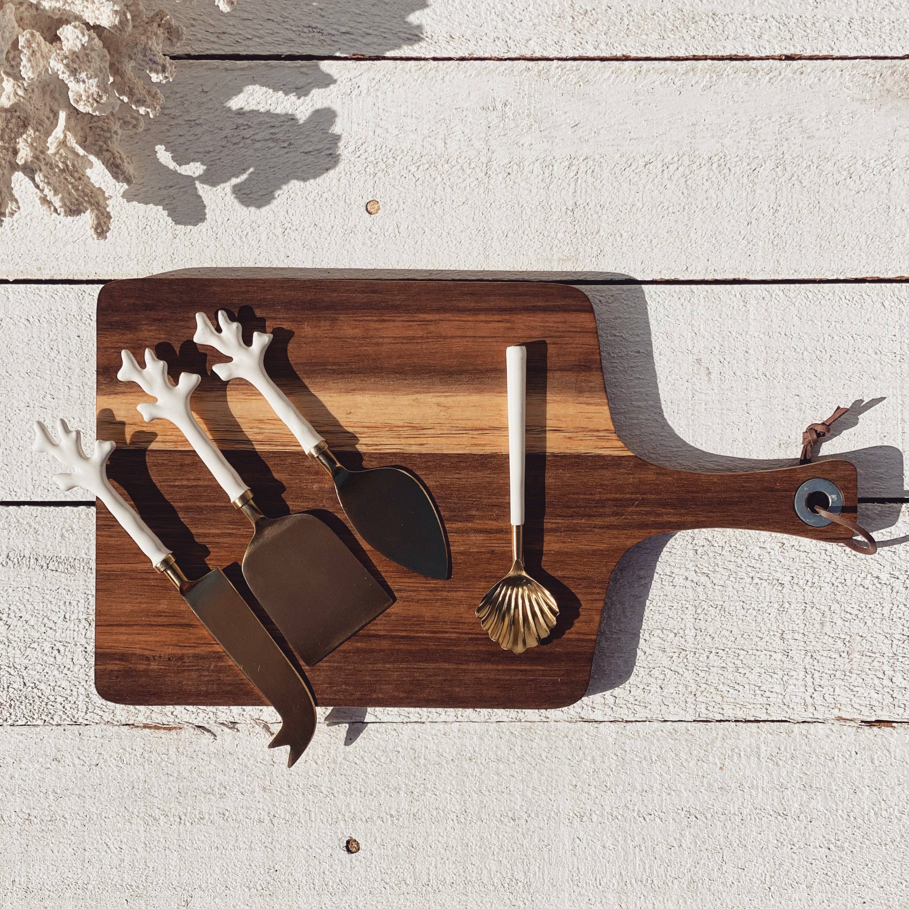 saide. - Vente Couteaux à fromage - couteau à fromage en corail blanc | ensemble4