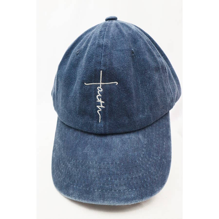 Love and Repeat - Wholesale Baseball Cap - Women's - Faith Embroidered Washed Baseball Cap8