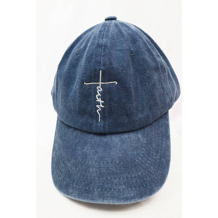 Love and Repeat - Wholesale Baseball Cap - Women's - Faith Embroidered Washed Baseball Cap8