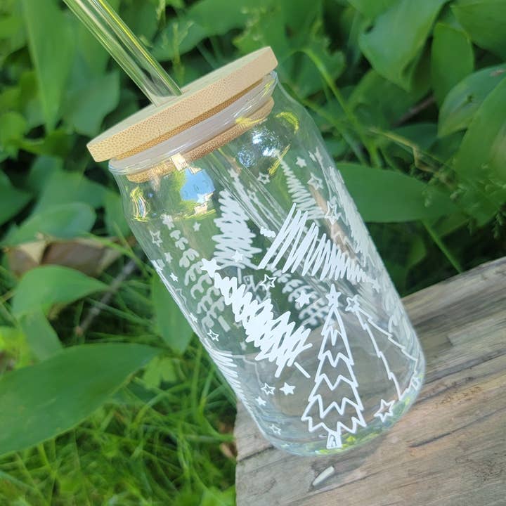 Julgran öl kan glas, Träd glas ölburk, Soda Gla för wholesale av Superior Sweet Water