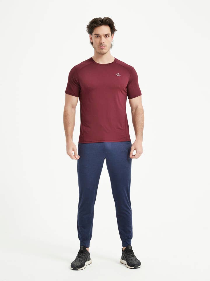 T-shirt à manches courtes pour homme avec col rond et manches montées pour la vente par Neyo