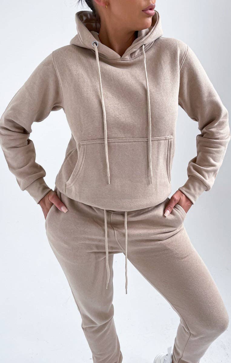 Femme Luxe - Vendita all'ingrosso Tuta sportiva - Donna - Set tuta da ginnastica Stone Hoodie & Joggers - Bellamy7