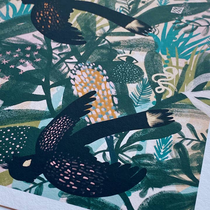 Nat Carroll - Wholesale Art Print - Birds of the Blue Pool — Art Print, Australian Birds1