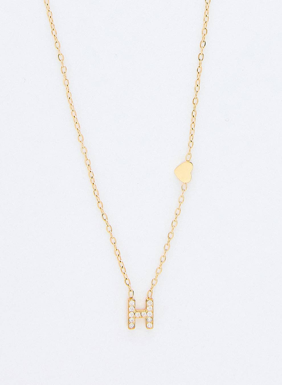 Cassette Barcelona - Vente Colliers à pendentif - Collier Initial avec Détail Cœur & Pierres de Zirconium7