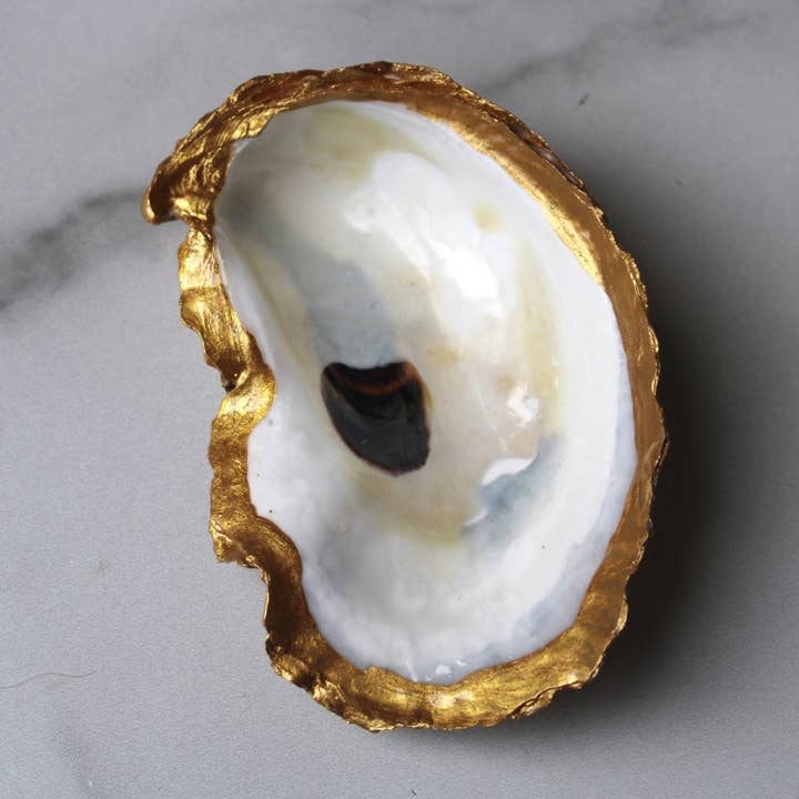 Classic oyster shell ring dish for wholesale by Coastal Collective Co.