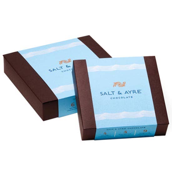 Harbor Sweets Chocolates - Wholesale Chocolate Box - Salt & Ayre Chocolates 4 pcs Salt Assortment - 1 1/2 oz