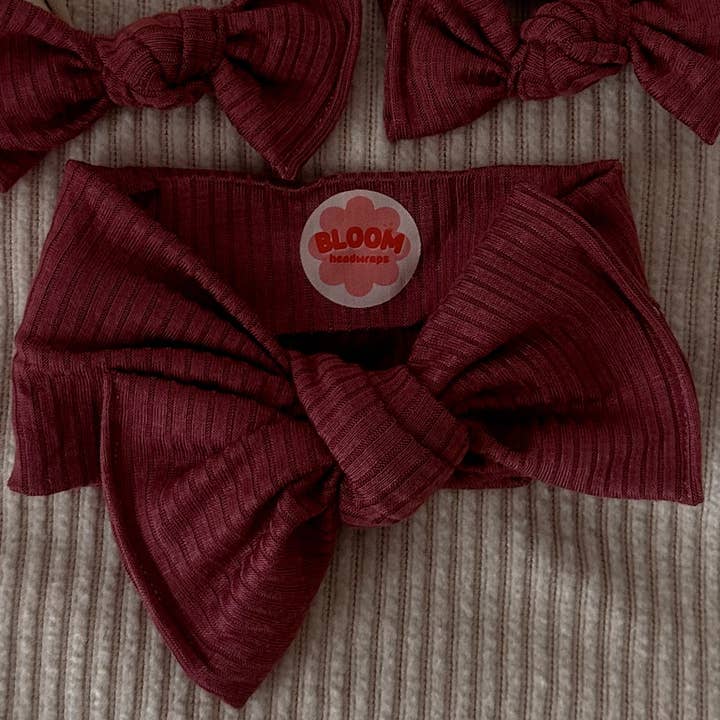 Brick Ribbed Tie On Headwrap for wholesale by Bloom Headwraps