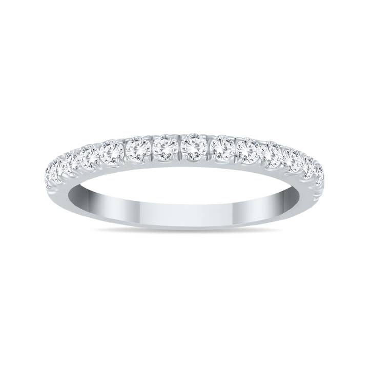 1/2 Carat TW Diamond Wedding Band in 10K White Gold for wholesale by Szul USA LLC
