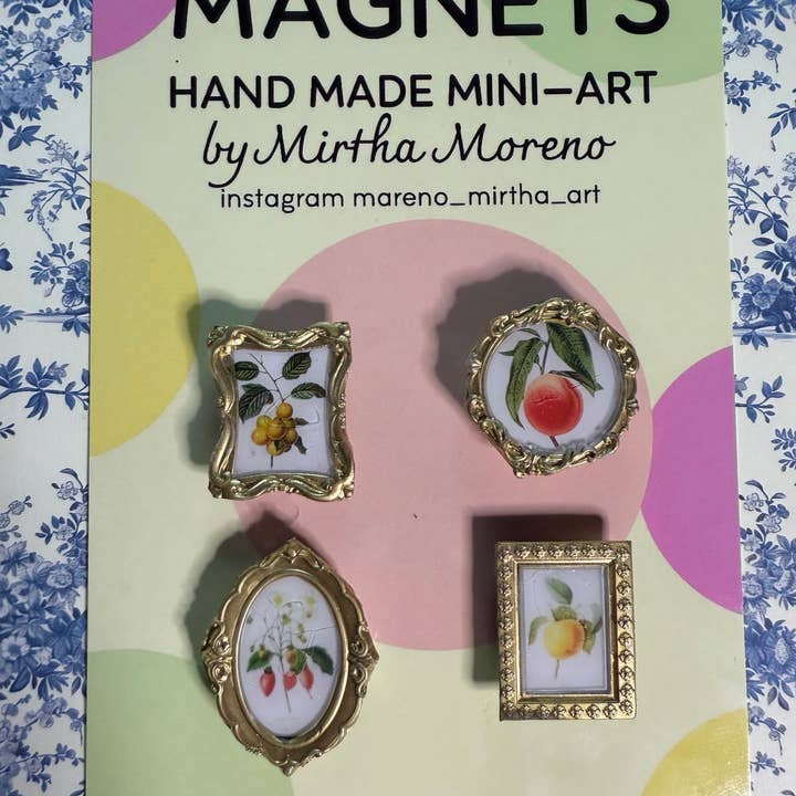 Art in your Palm - Wholesale Magnet - Fruit Botanical Magnets (Set of 4)5