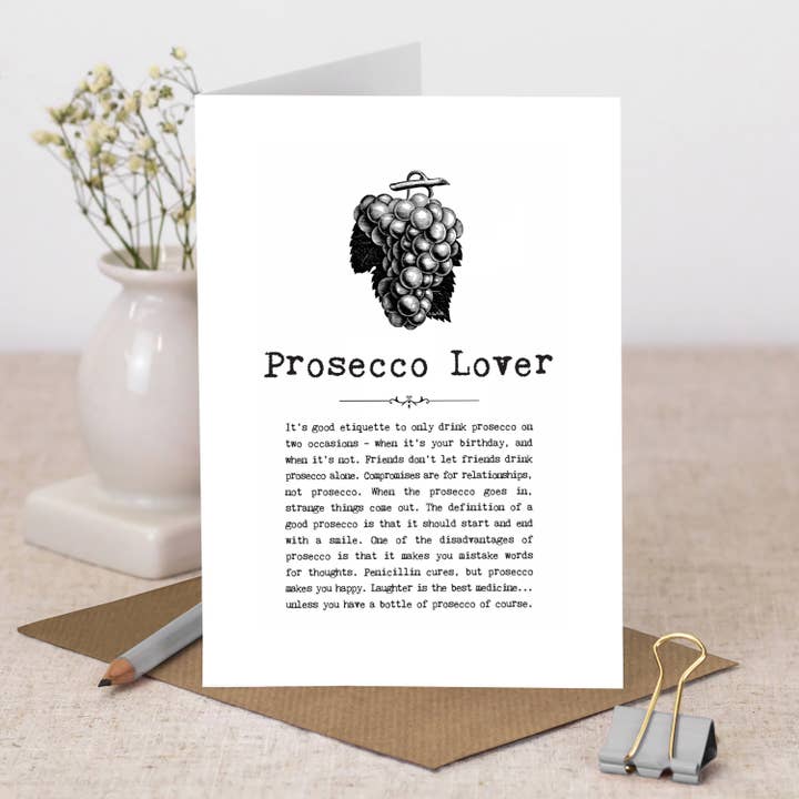 Coulson Macleod - Wholesale Everyday Greeting Card - Prosecco Lover Card