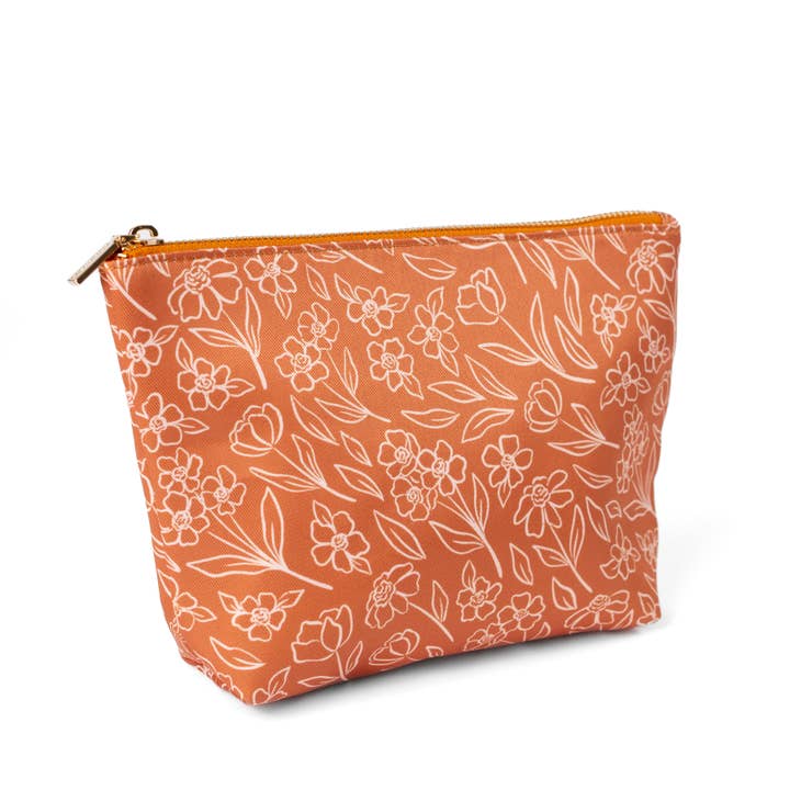 Terracotta Floral Carry-All Pouch | Fall & Halloween for wholesale by Elyse Breanne Design