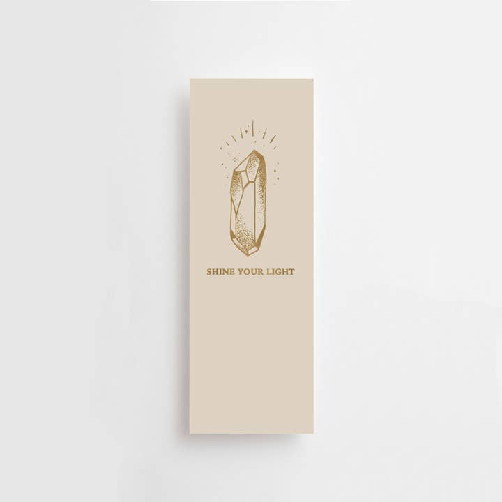SHINE YOUR LIGHT - BOOKMARK - GOLD - GIFT TAG for wholesale by Anna Cosma