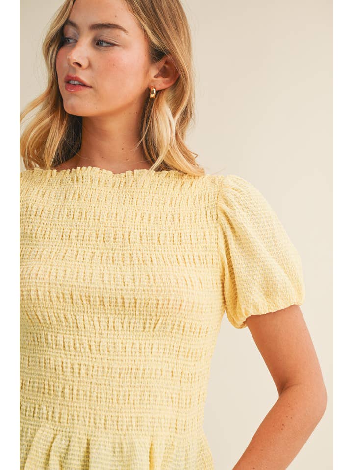 Mustard Seed – Engroshandel Bluse - Dame – TOP MED STRIBER OG SMOCKEDE PUFFÆRMER4