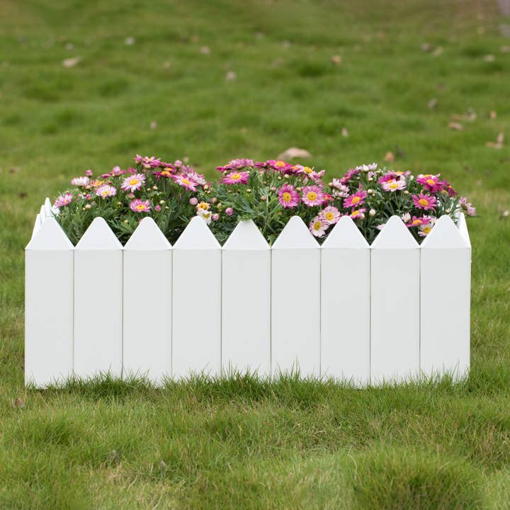 Quickway Imports - Wholesale Planter Box - Rectangular Traditional Fence Design Vinyl Planter Box