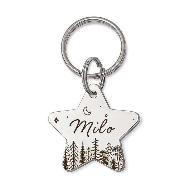 Incisione personalizzata Medaglietta per animali a forma di stella a tema cielo desertico (Copia) per la vendita all'ingrosso da parte di Anavia