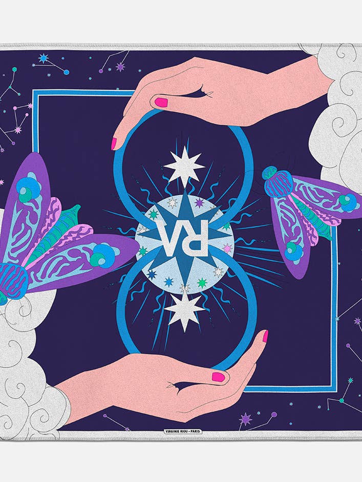 Scarf Virginie Riou "Le papillon de nuit" for wholesale by Virginie Riou