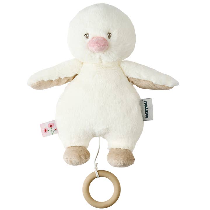 FanFan Canard Câlin Musical – 30 cm – Peluche Douce avec Musique – Blanc Cassé pour la vente par Nattou