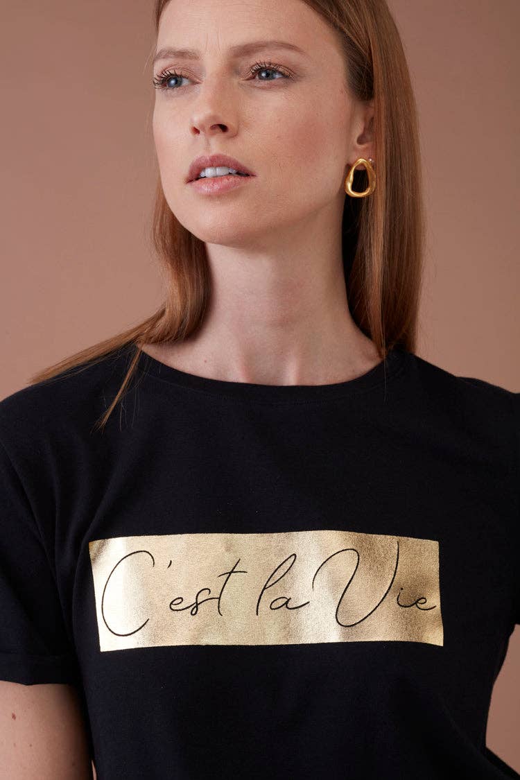 GUIMANOS - Wholesale Screen Printed T-Shirt - Women's - T-Shirt C'est LA VIE1
