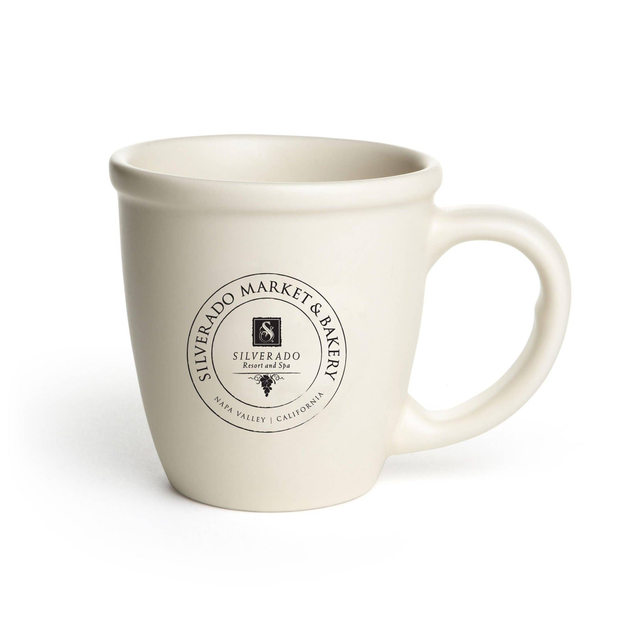 Mercantile 12 - Wholesale Coffee Mug - Custom BRAND OR LOGO 14 oz Matte Cream Ceramic Bistro Mug 1